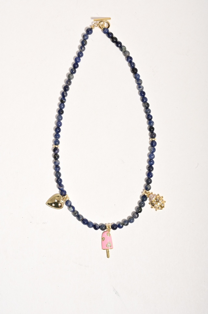 سلسلة سوداليت طبيعي أزرق أنيق فاخر نسائي