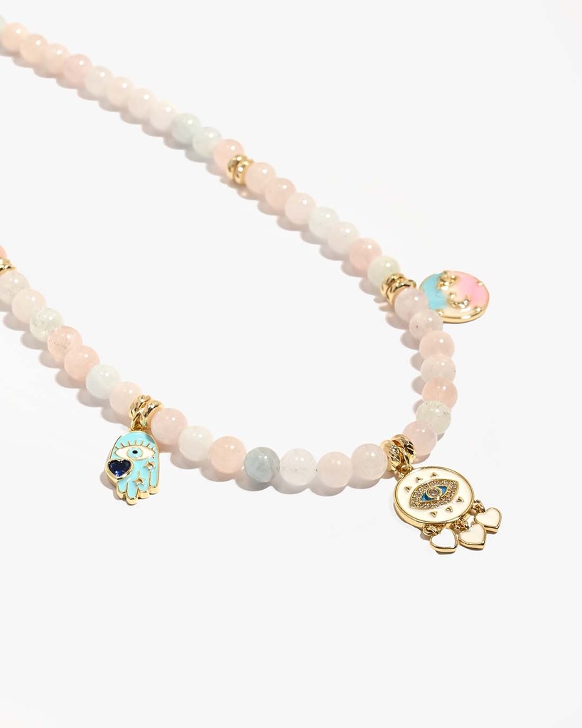 عقد حجر الأمازونيت الأنيق