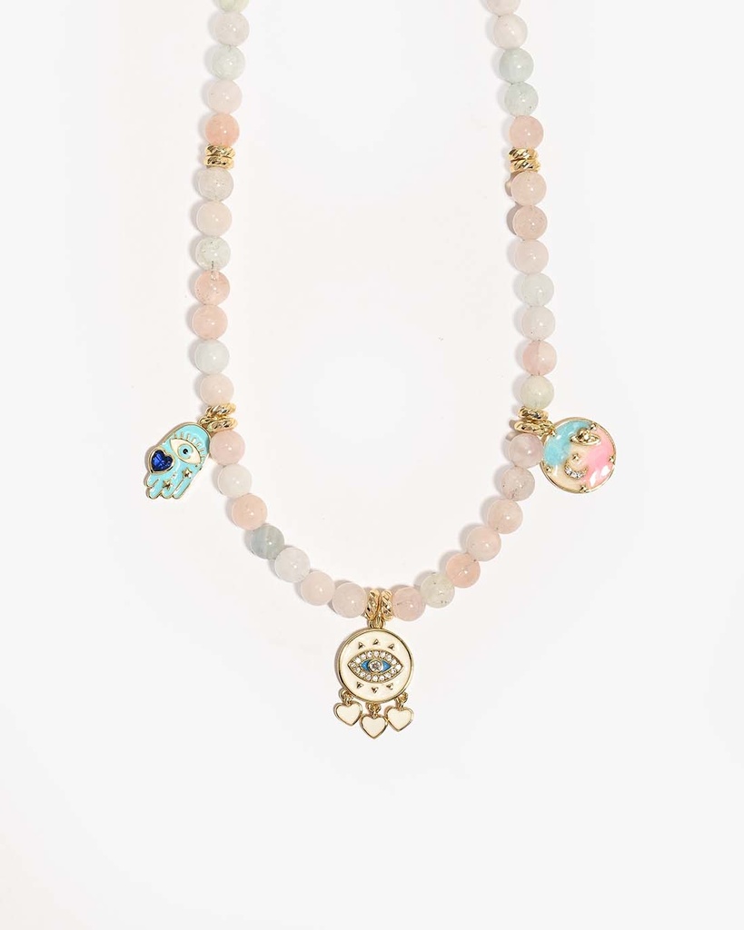 عقد حجر الأمازونيت الأنيق