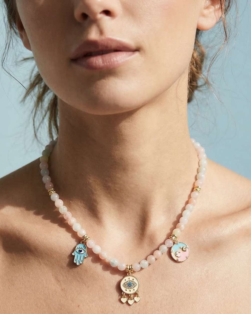 عقد حجر الأمازونيت الأنيق