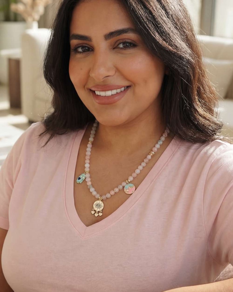 عقد حجر الأمازونيت الأنيق