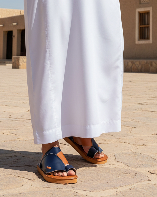 نعال شرقي لورمين سادة كحلي وجملي