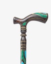 Ebanese crutch decorated with turquoise and malachite