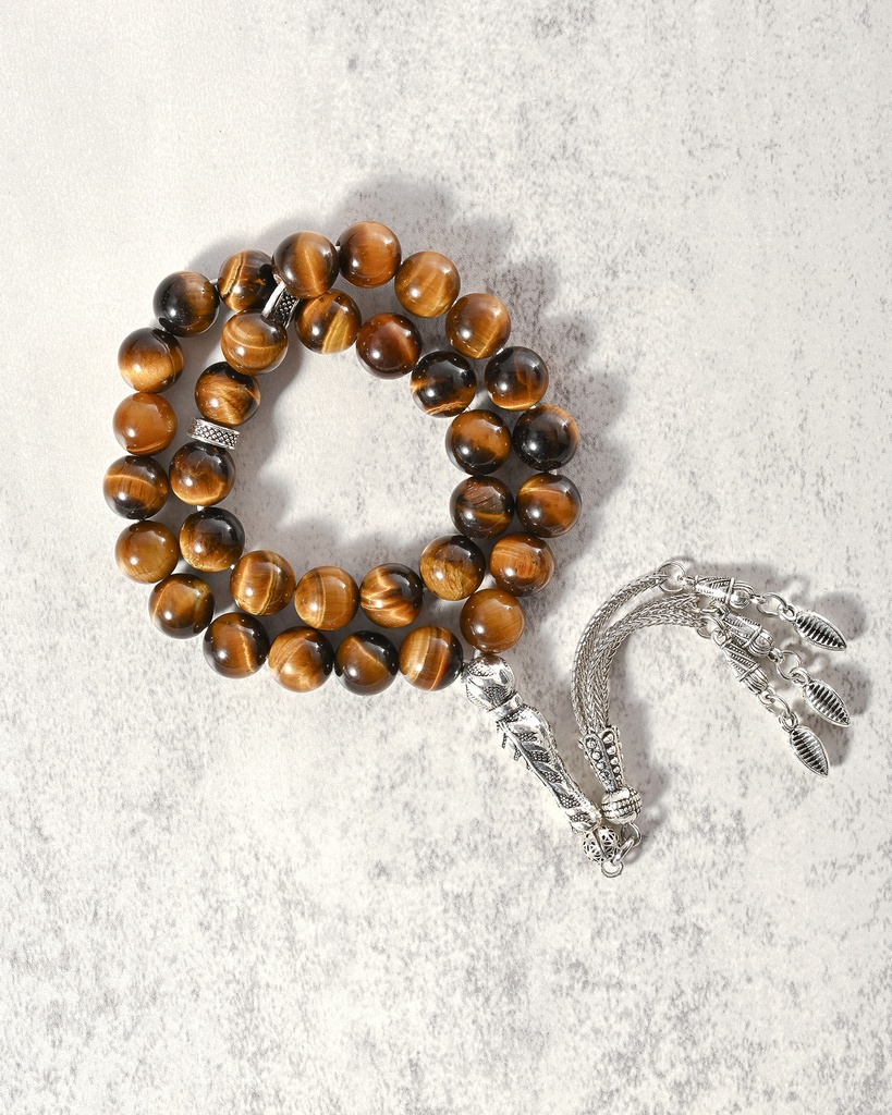 Elegant honey tiger eye rosary