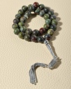 Luxury Silver Rosary with Natural Bloodstone