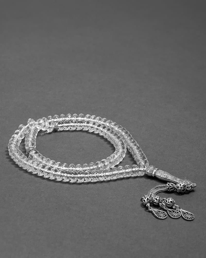 سبحة حجر كلير كوارتز 99 خرزة