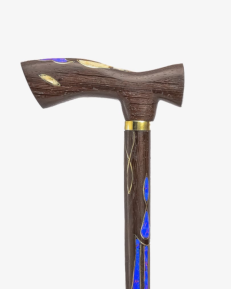 عصا عكاز فينجي شبيه لازورد وصدف