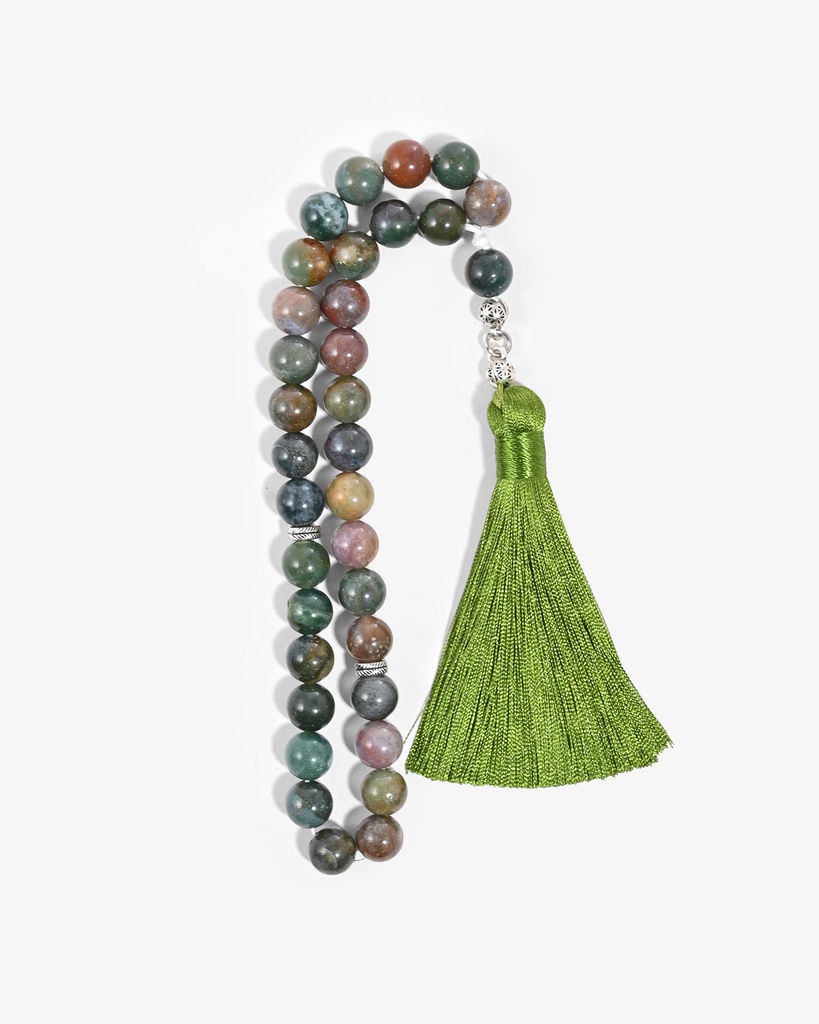 سبحة عقيق هندي طبيعي فاخر