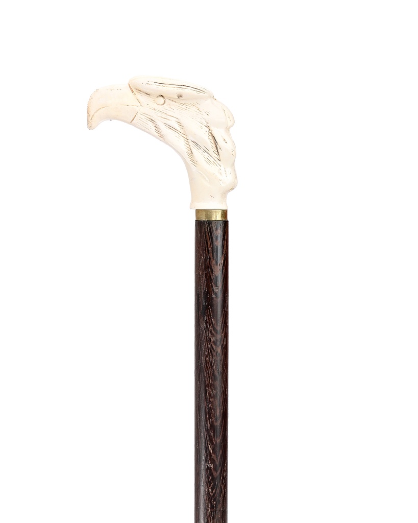 عصا عكاز راس النسر خشب فينجي طبيعي