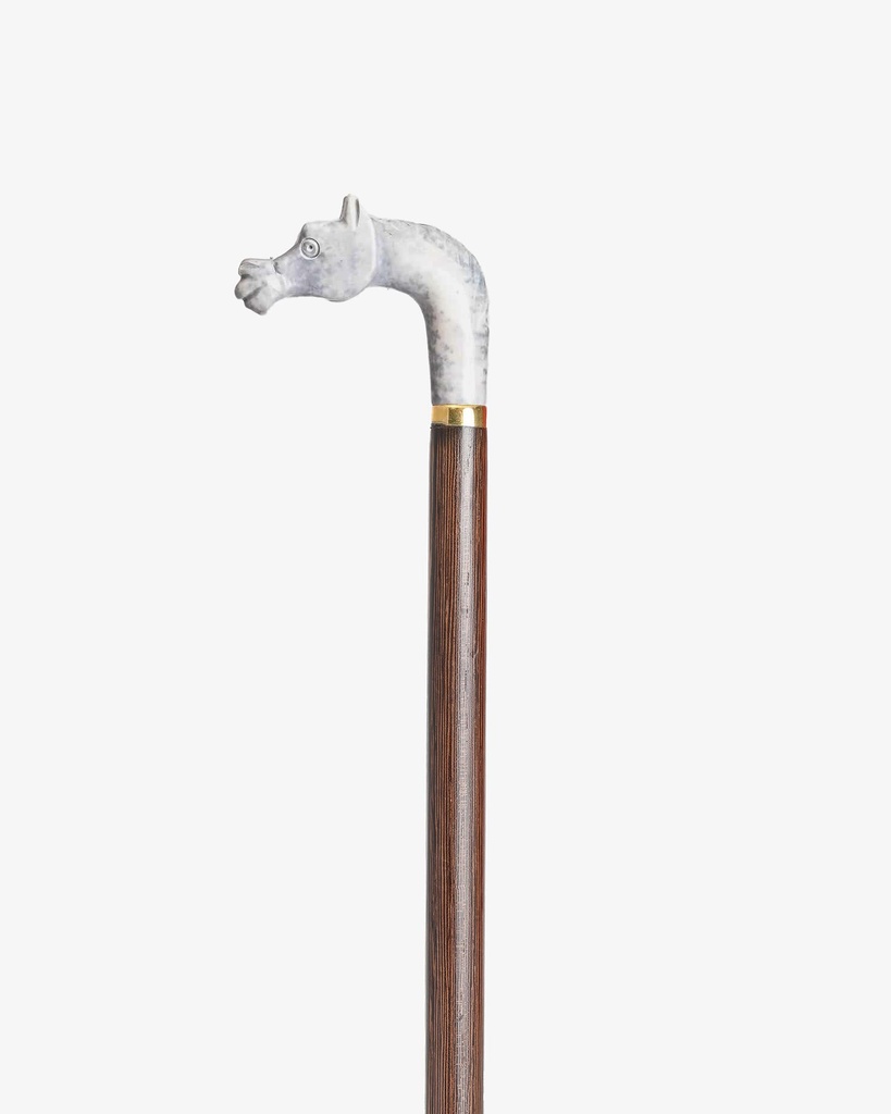 عصا عكاز راس الحصان خشب فينجي طبيعي