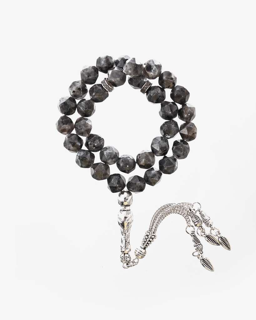 Grey Labradorite Diamond Cut Rosary