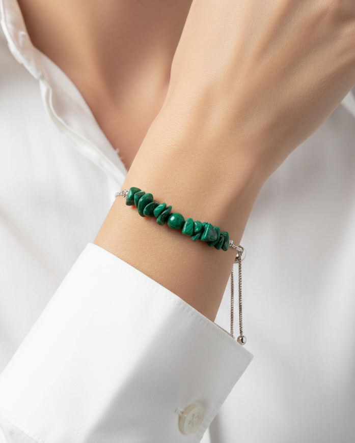 سوار معصم نسائي ملاكيت فاخر