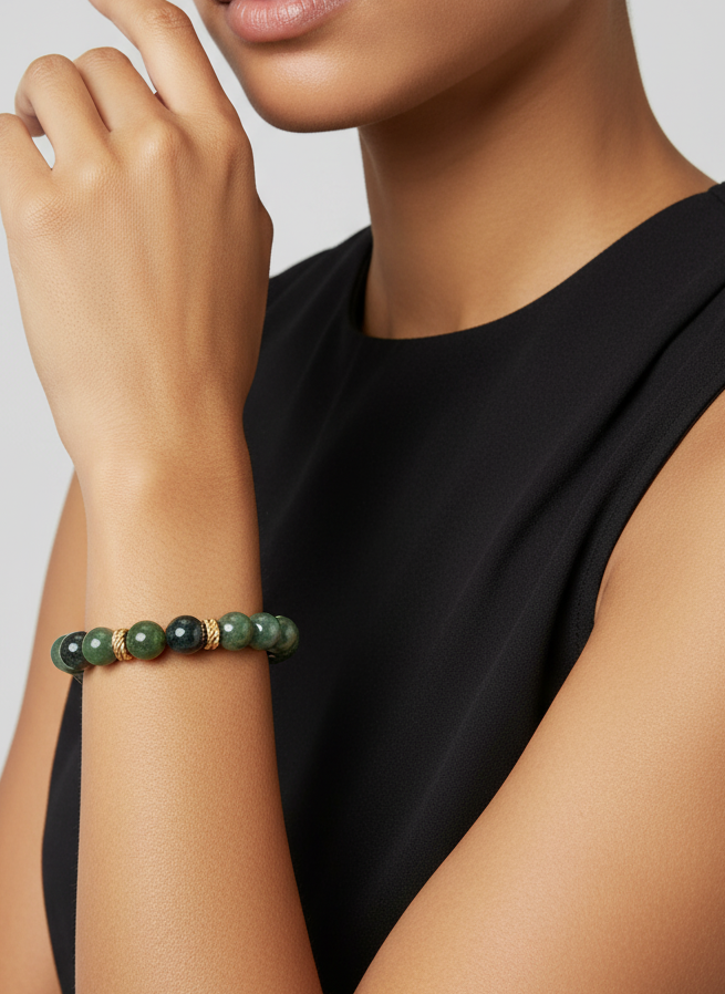 سوار معصم نسائي حجر ميكا طبيعي