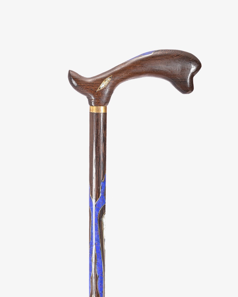 عصا عكاز فينجي مزين لازورد وصدف طبيعي