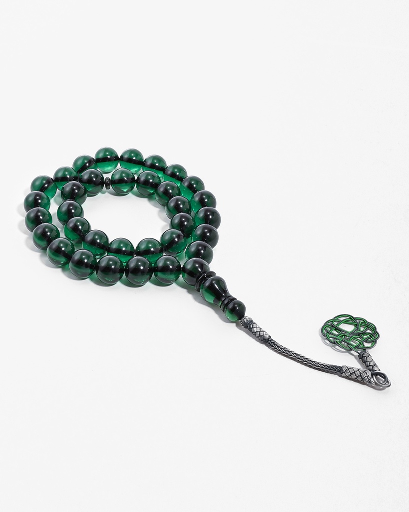 سبحة فاتوران لون اخضر عشبي شفاف