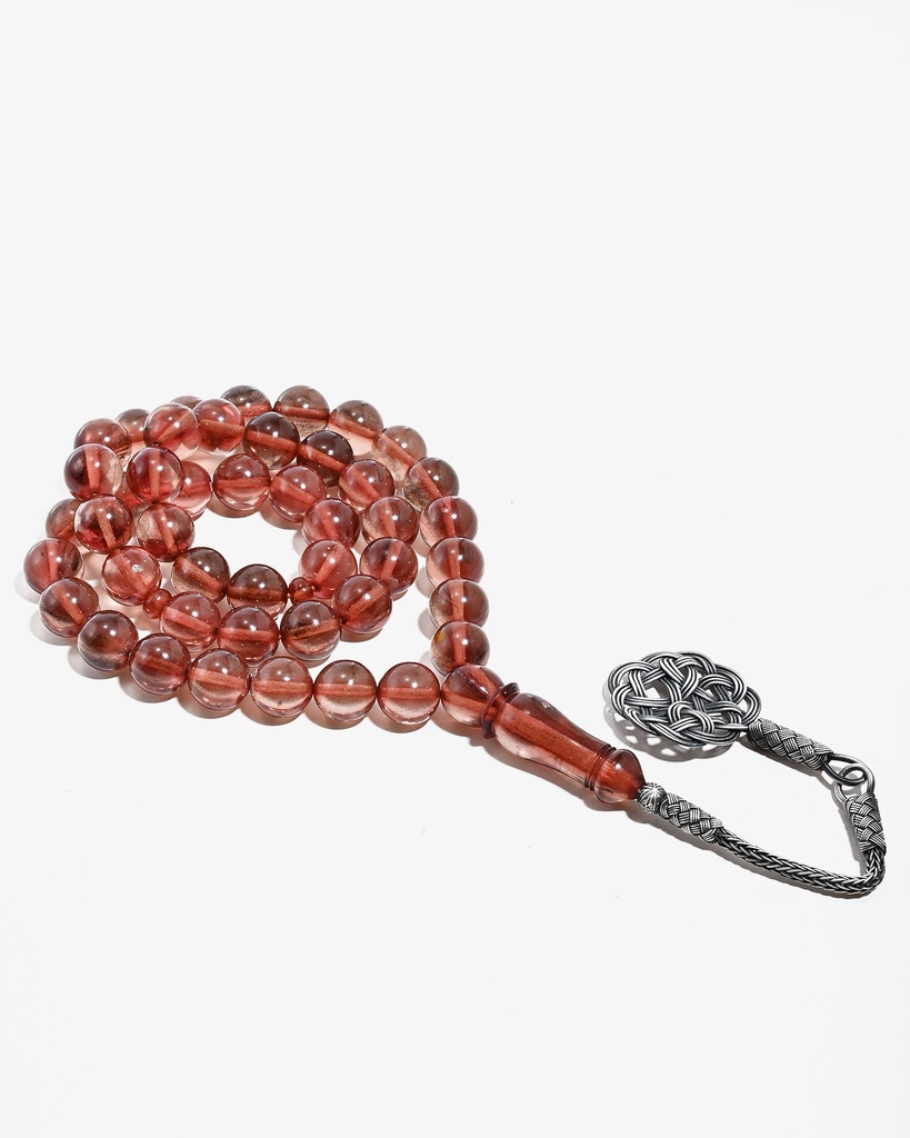 سبحة فاتوران لون بني شفاف