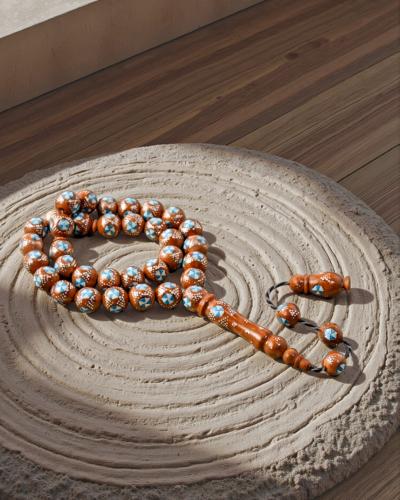 سبحة كوك فاخر مطعم بالفضة