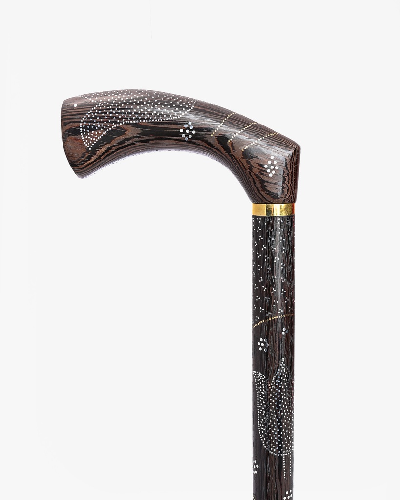 عصا عكاز خشب فينجي طبيعي فاخر