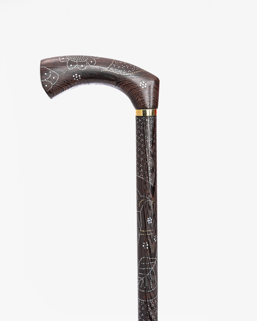 عصا عكاز خشب فينجي طبيعي فاخر