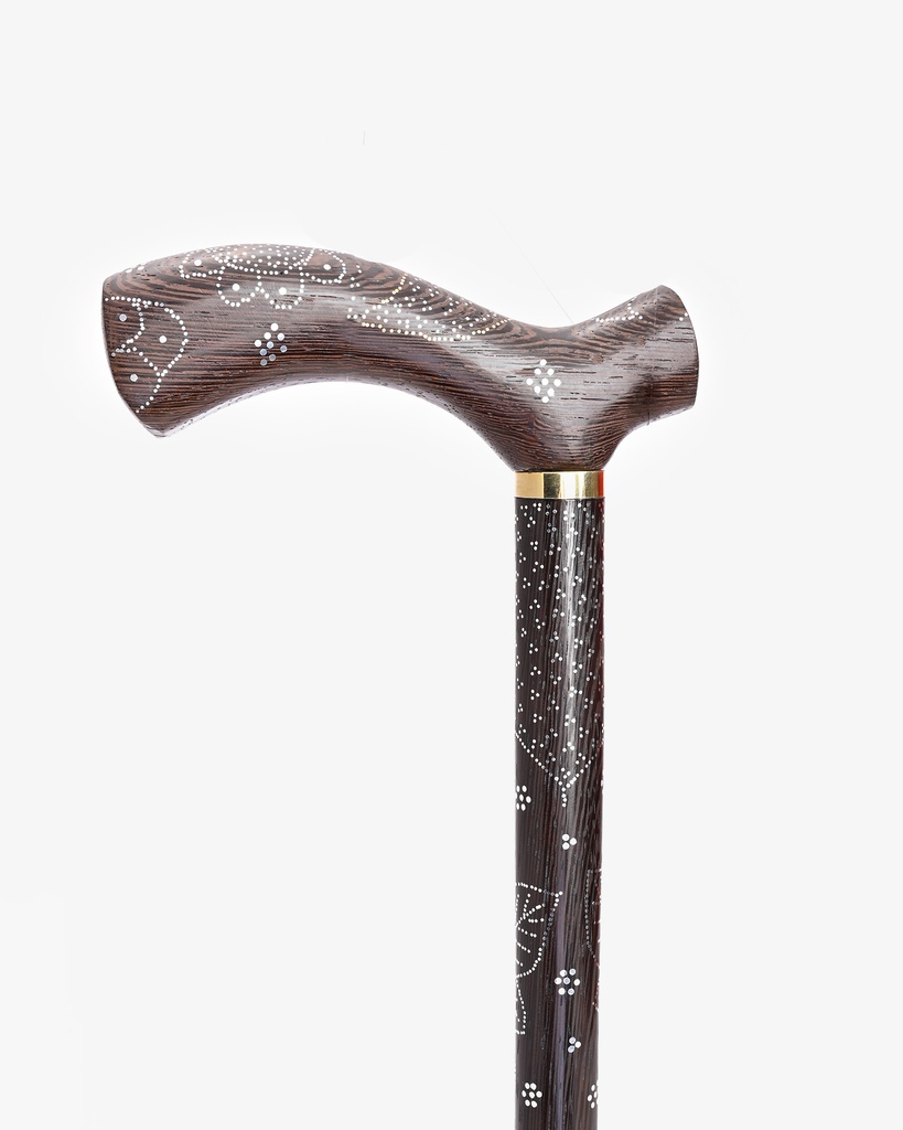 عصا عكاز خشب فينجي طبيعي فاخر