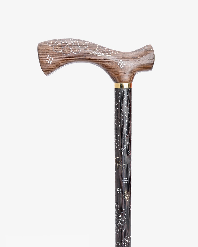 عصا عكاز خشب فينجي طبيعي فاخر