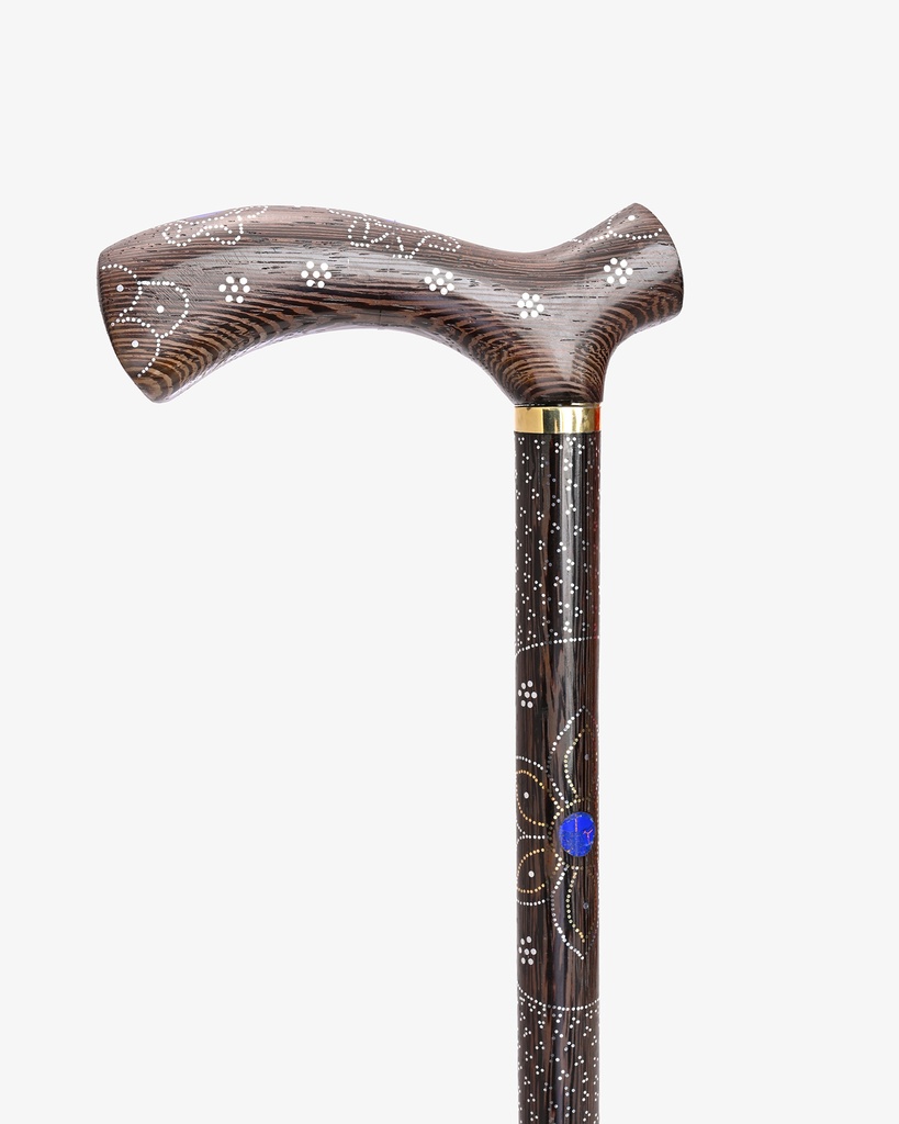 عصا عكاز فينجي مزين بلازورد الطبيعي الفاخر