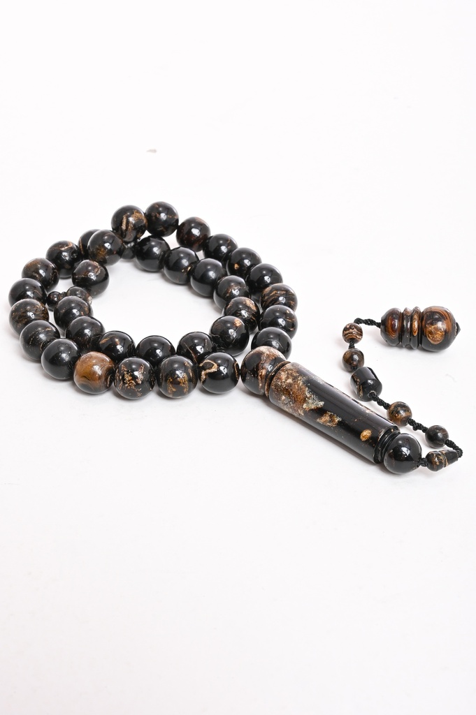 سبحة اليسر درجة اولى من البحر الاحمر بعروق (المرجان الأسود والعسلي )