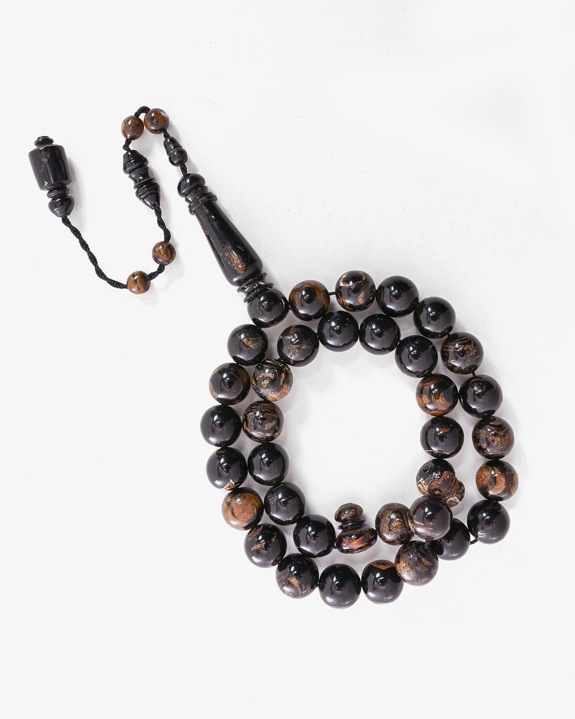 سبحة اليسر درجة اولى من البحر الاحمر بعروق (المرجان الأسود والعسلي )